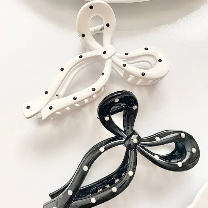 Spotted candle bow tie clips (1) کلیپس پاپیون شمعی خال دار