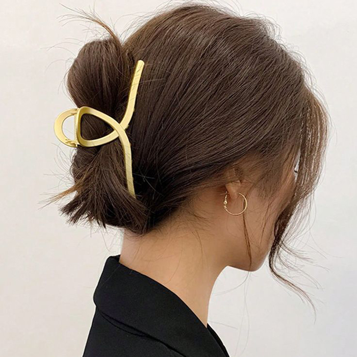 GOLD ribbon metal clips